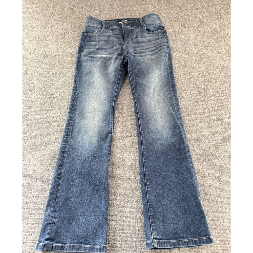 Nine West Heidi Curvy Jeans Womens 6S Blue Stretch Bootcut Flare Mid Rise